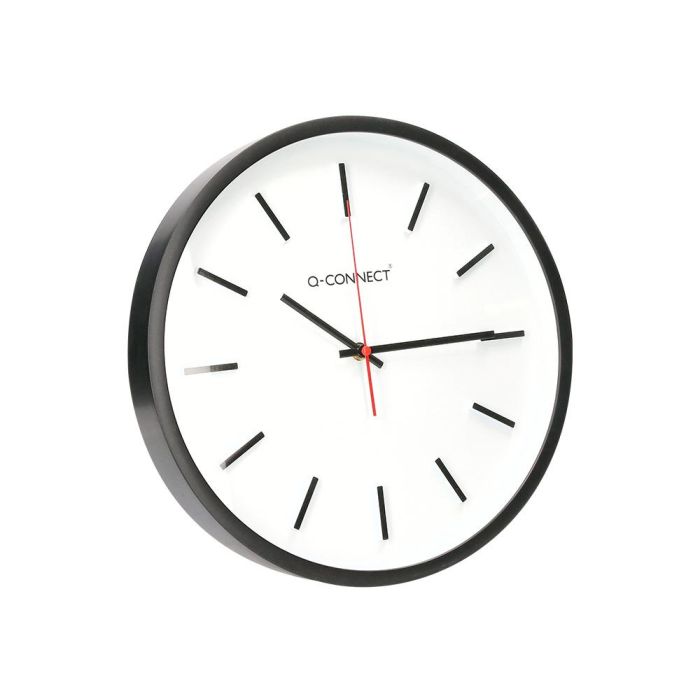 Reloj Q-Connect De Pared De Plastico Redondo 34,4 cm Movimiento Silencioso Color Negro 3