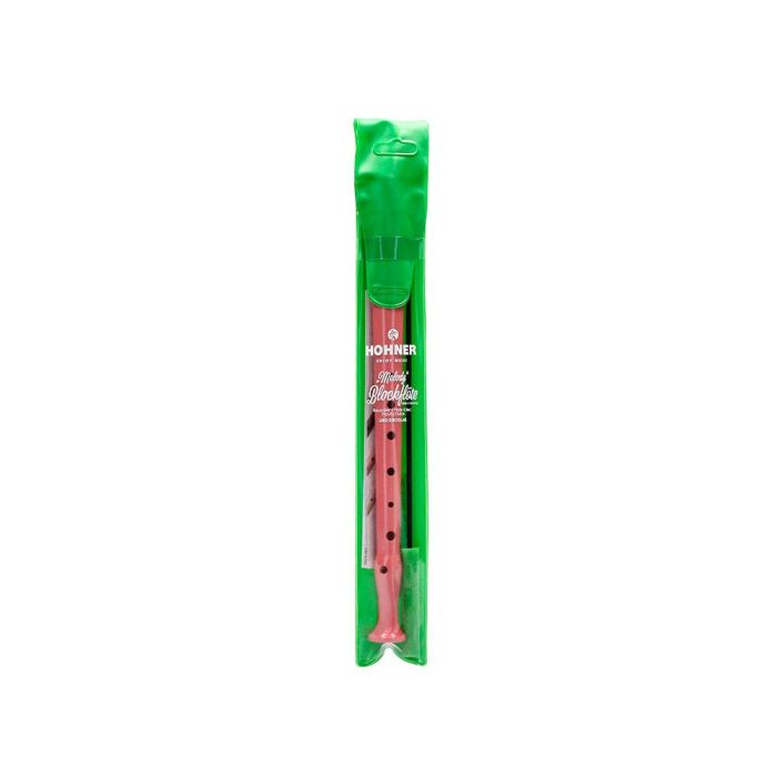 Flauta Hohner 9508 Color Coral Funda Verde Y Transparente 3