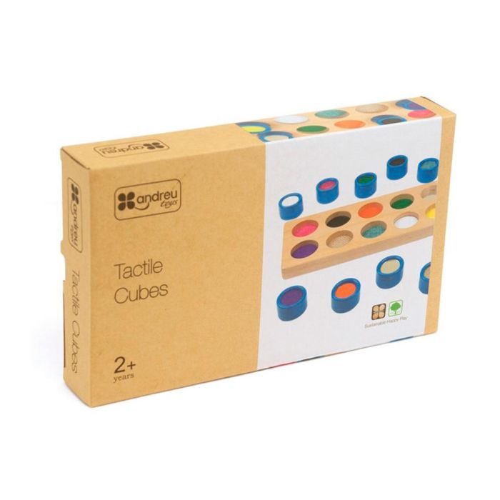 Juego Didactico Andreutoys Cubos Tactiles 10 Texturas