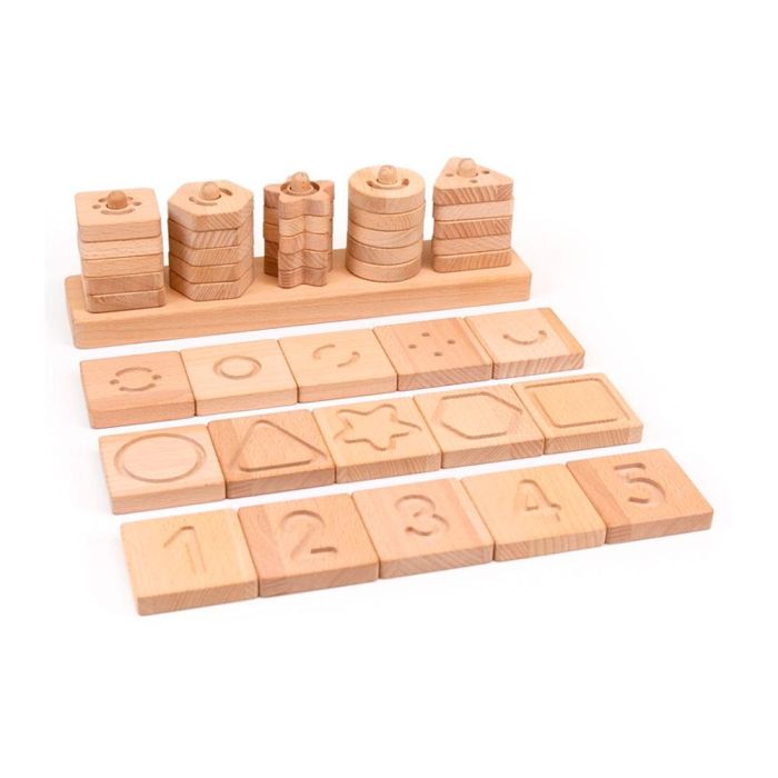 Juego Didactico Andreutoys Formas Geometricas Sensoriales Madera 2