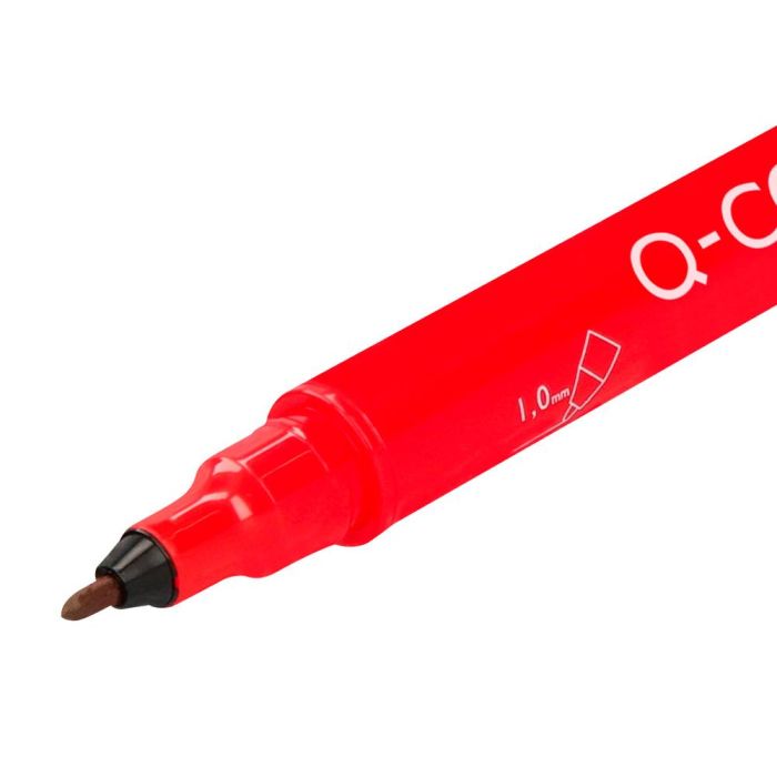 Rotulador Q-Connect Marcador Permanente Doble Punta Color Rojo 0,4 mm Y 1 mm 10 unidades 5