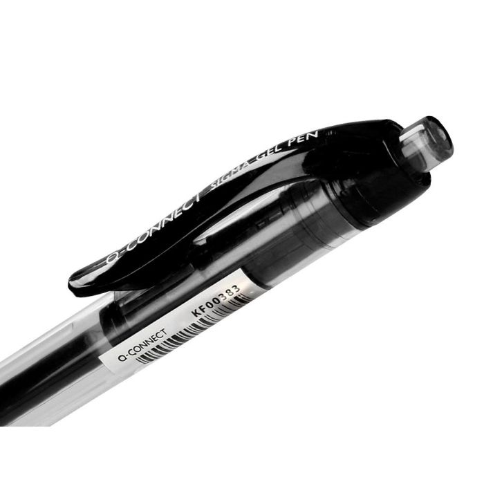 Boligrafo Q-Connect Sigma Retractil Con Sujecion De Caucho Tinta Gel 0,5 mm Color Negro 12 unidades 3