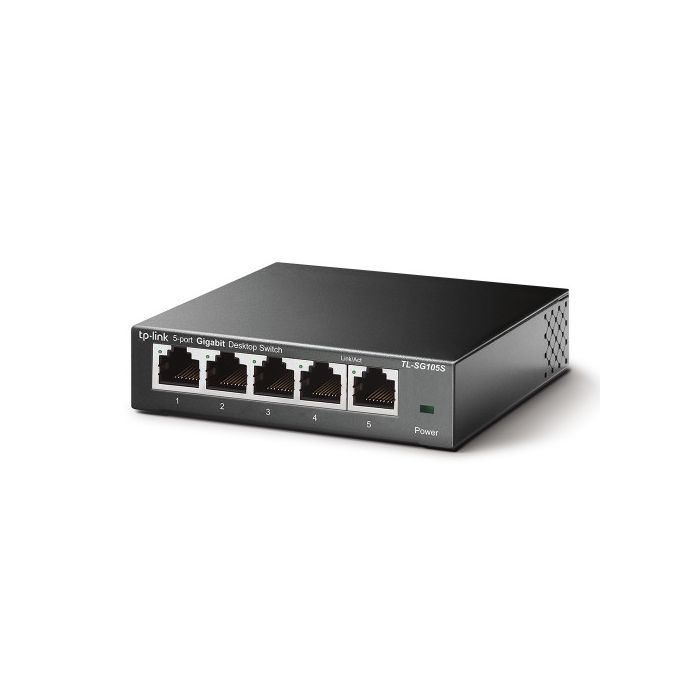 TP-LINK TL-SG105S No administrado L2 Gigabit Ethernet (10/100/1000) Negro 1