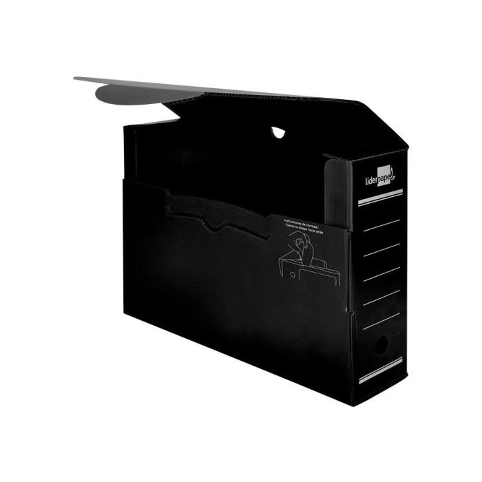 Caja Archivo Definitivo Plastico Liderpapel Negro 360x260X100 mm 5 unidades 1