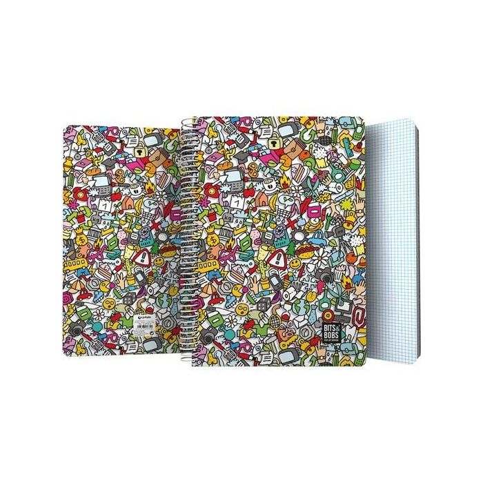 Grafoplás Cuaderno Ic3 80H Folio 90 gr 4x4 mm 5 Bandas Color Tapa Pp Bits&Bobs 23 Icons Grafoplás Cuaderno Ic3 80H Folio 90 gr 4x4 mm 5 Bandas Color Tapa Pp Bits&Bobs 23 Icons