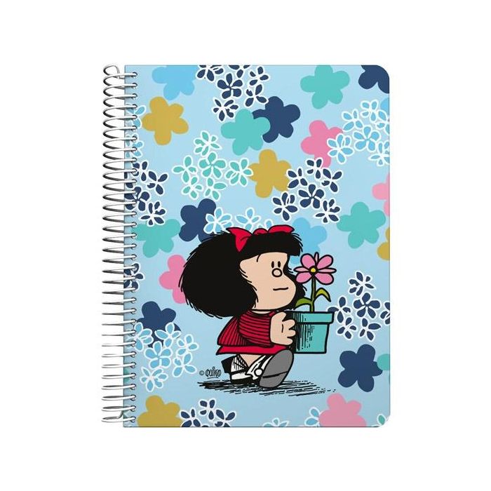 Grafoplás Cuaderno 1-4 Pp 80H 90 gr 4x4 mm 5 Bandas Color Mafalda 24 Lively Fsc
