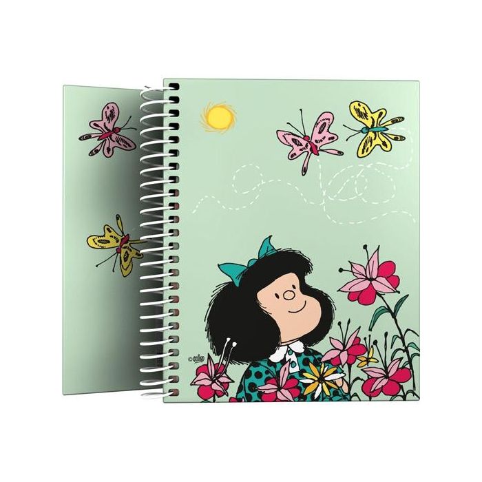 Grafoplás cuaderno tapa dura a6 5x5mm ma3.forrado mafalda primavera