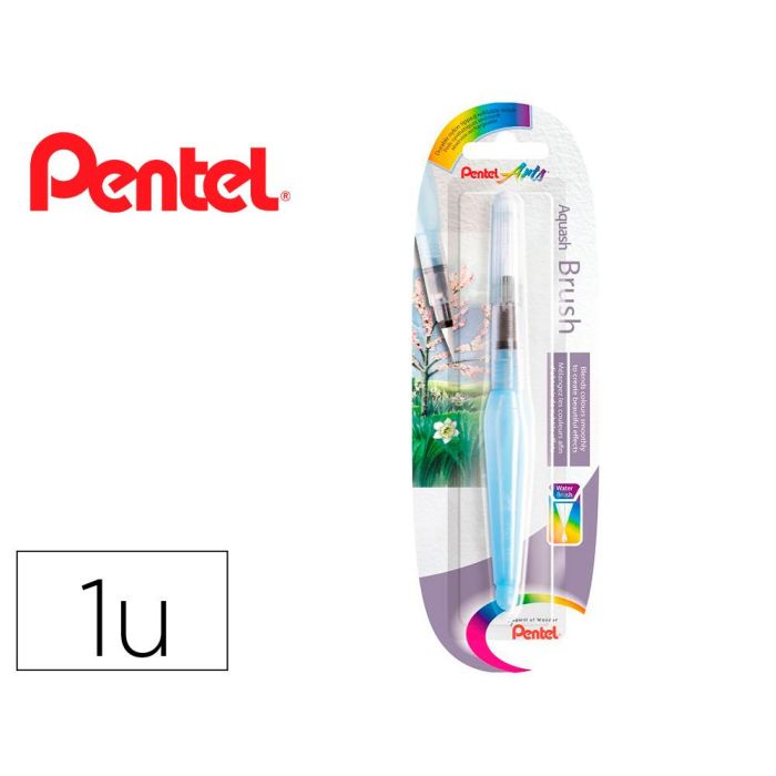 Pincel Pentel Xfrh-M Rellenable Agua Redondo Punta Mediana