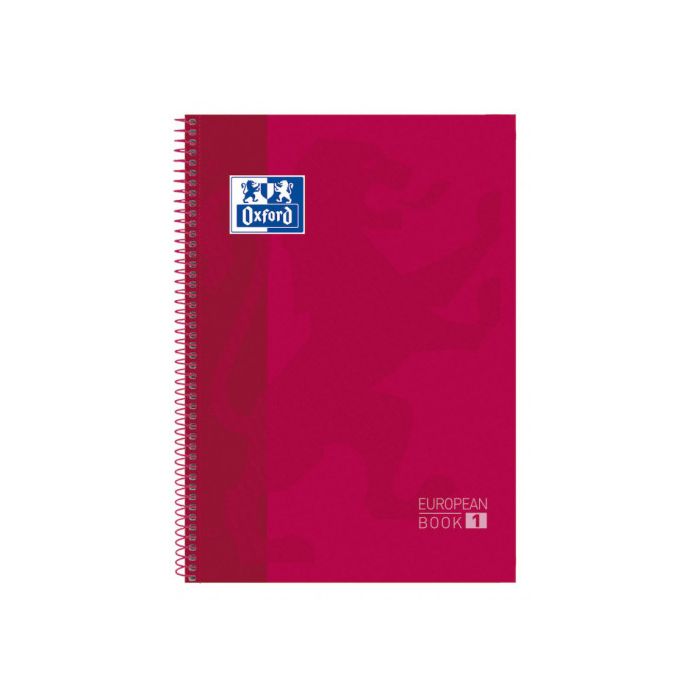Cuaderno Europeanbook 1 Tapa Extradura A4+ 80 Hojas 5X5 Color Rojo Oxford 100430198