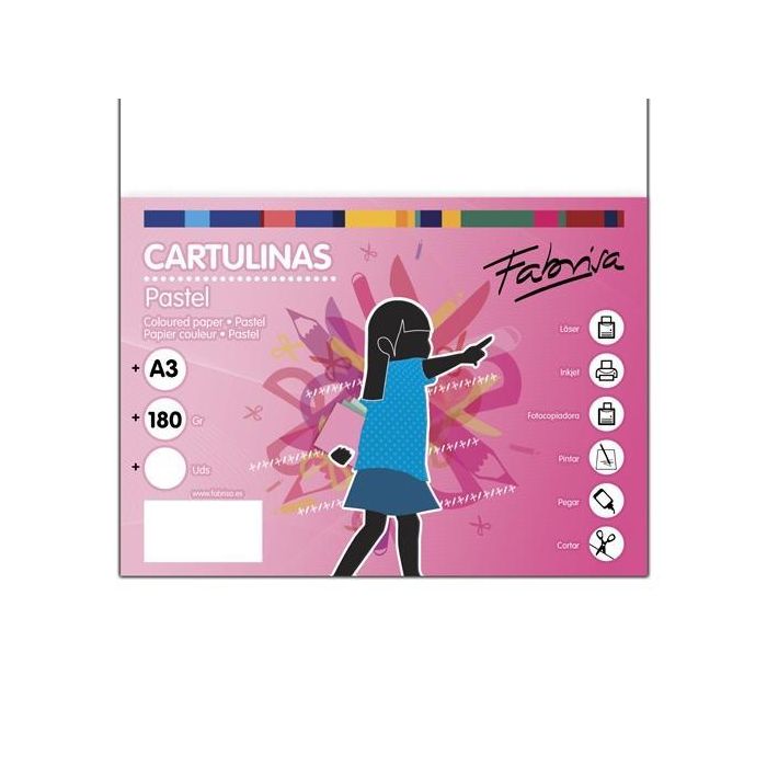 Fabrisa cartulina 180 g a3 50h blanco