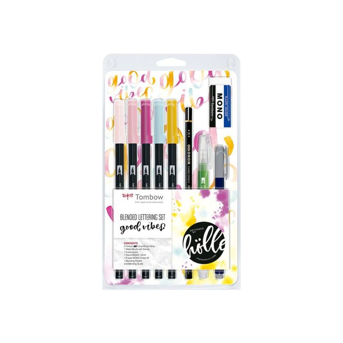 Set De Caligrafia Tombow Blended Lettering Good Vibes 9 Piezas 1