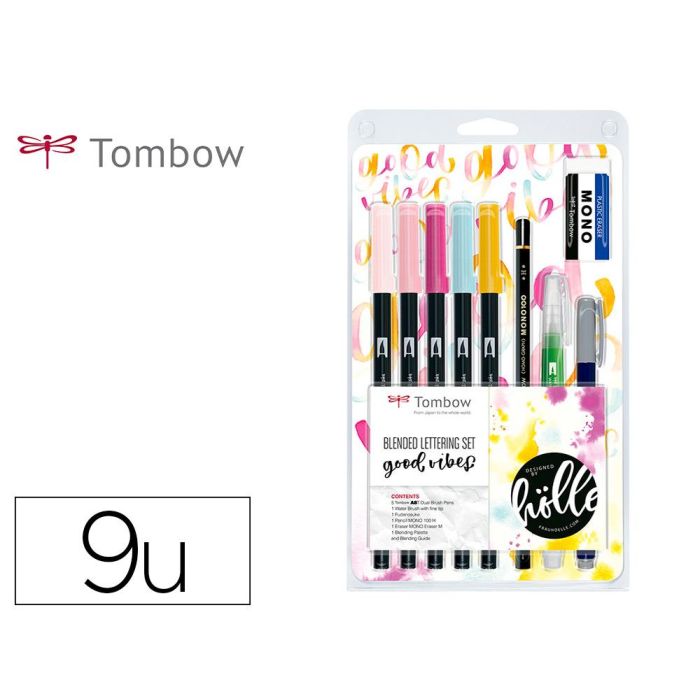 Set De Caligrafia Tombow Blended Lettering Good Vibes 9 Piezas