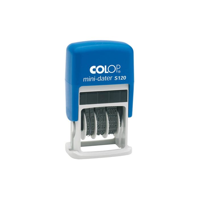 Colop Sello printer s120 4mm fecha español azul/azul