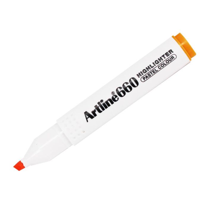 Rotulador Artline Fluorescente Ek-660 Naranja Pastel Punta Biselada 12 unidades 2