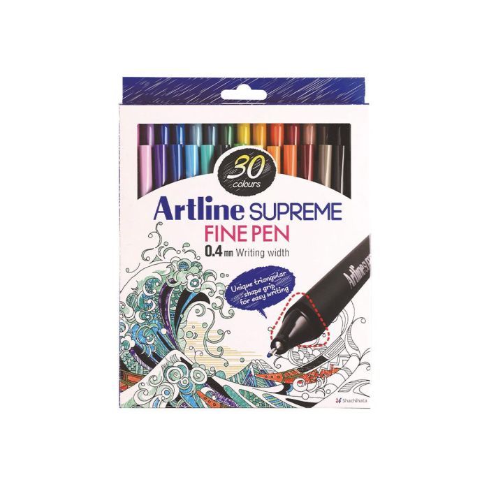 Rotulador Artline Supreme Epfs200 Fine Liner Punta De Fibra 0,4 mm Bolsa 30 Unidades Colores Surtidos