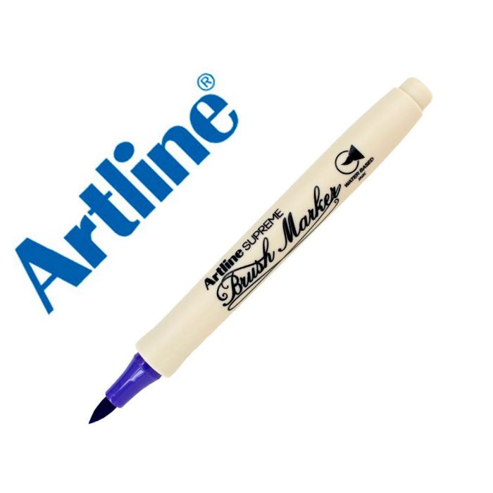 Rotulador Artline Supreme Brush Epfs Pintura Base De Agua Punta Tipo Pincel Trazo Fino Purpura 12 unidades