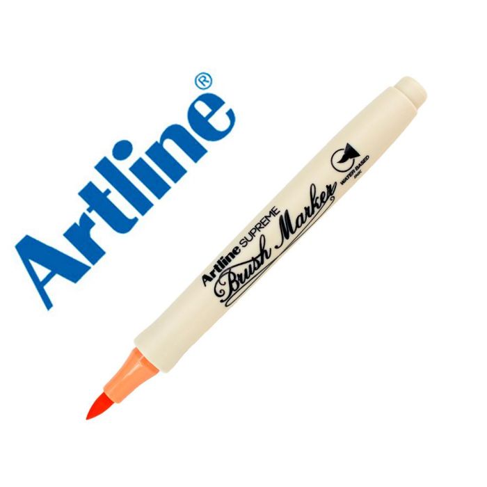 Rotulador Artline Supreme Brush Epfs Pintura Base De Agua Punta Tipo Pincel Trazo Fino Albaricoque 12 unidades