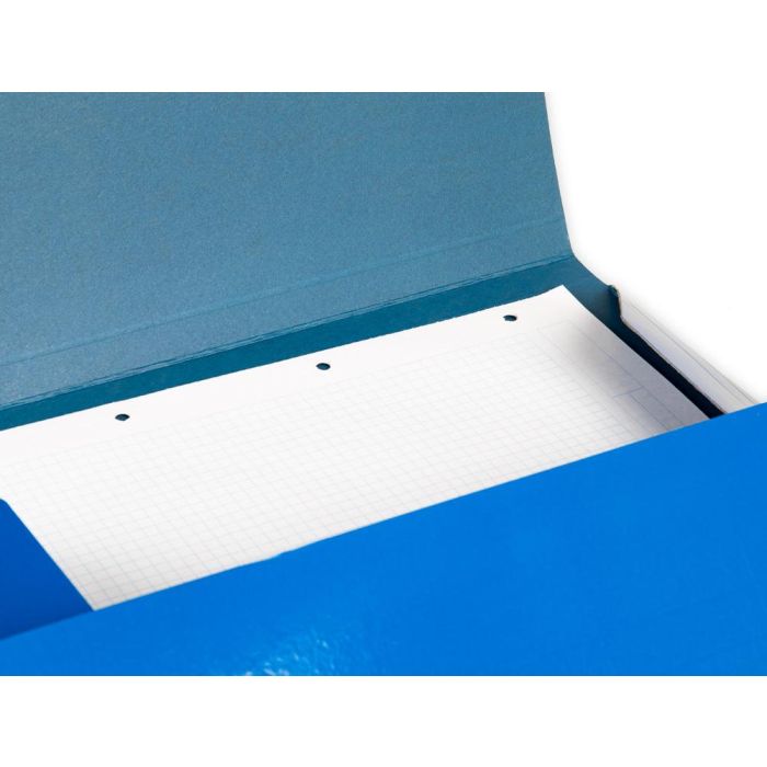 Carpeta Liderpapel Gomas Folio 3 Solapas Carton Plastificado Color Azul 7