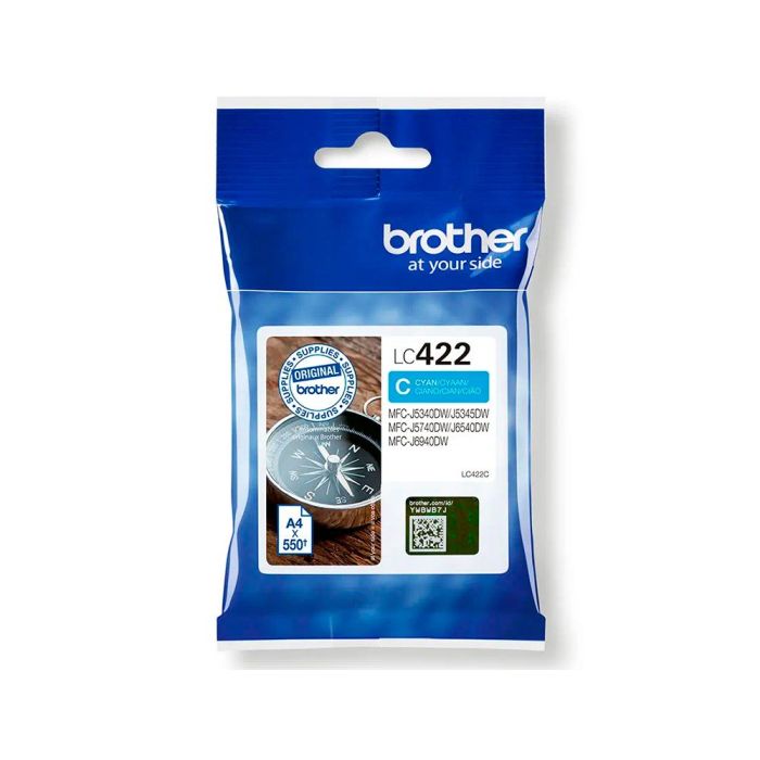 Cartucho de Tinta Original Brother LC-422C Cian 1