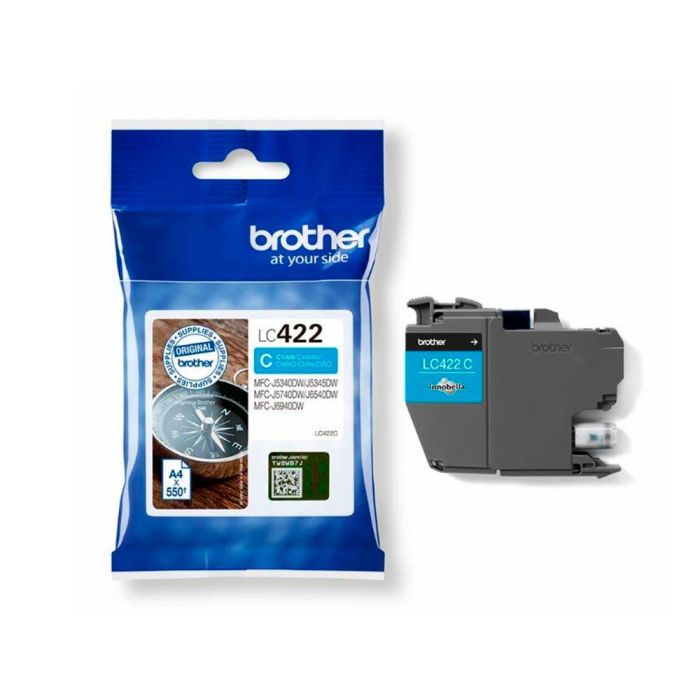 Cartucho de Tinta Original Brother LC-422C Cian 3