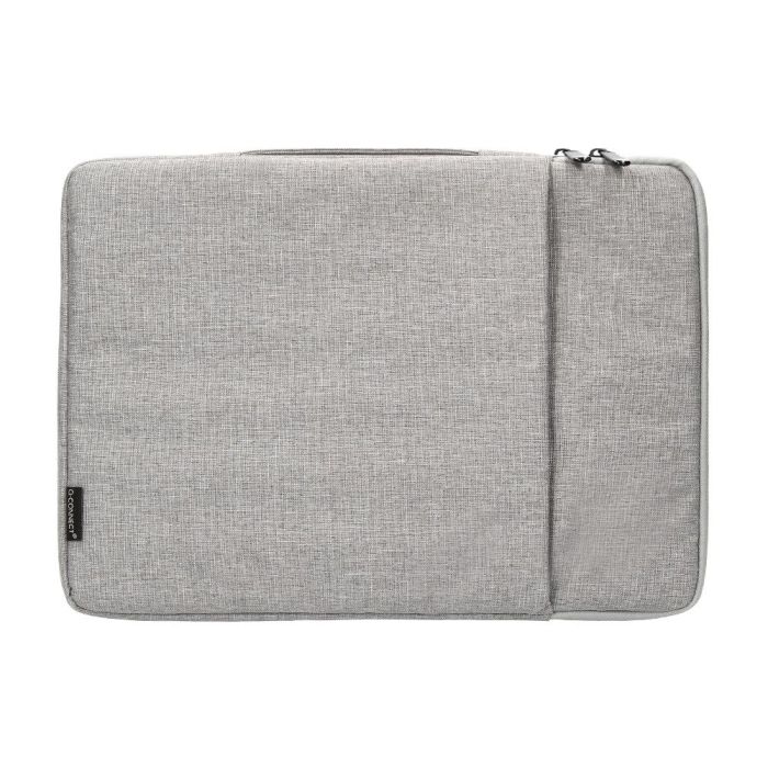 Funda Para Portatil Q-Connect 13,3-' Con Asa 1 Bolsillo Exterior Con Cremallera Color Gris 350x250X25 mm 1