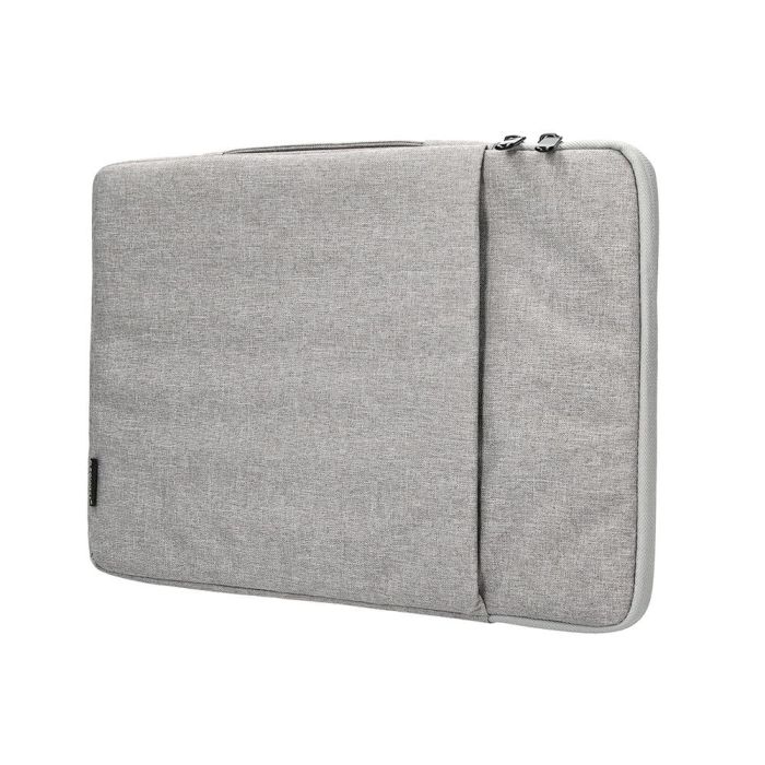 Funda Para Portatil Q-Connect 13,3-' Con Asa 1 Bolsillo Exterior Con Cremallera Color Gris 350x250X25 mm 2