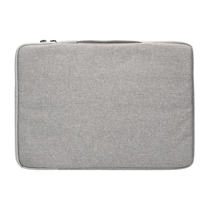 Funda Para Portatil Q-Connect 13,3-' Con Asa 1 Bolsillo Exterior Con Cremallera Color Gris 350x250X25 mm 3