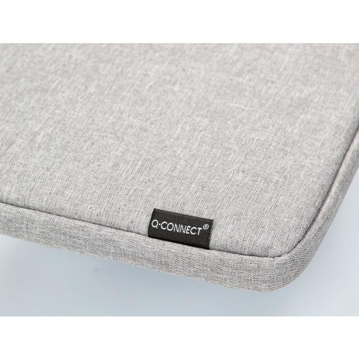 Funda Para Portatil Q-Connect 13,3-' Con Asa 1 Bolsillo Exterior Con Cremallera Color Gris 350x250X25 mm 7