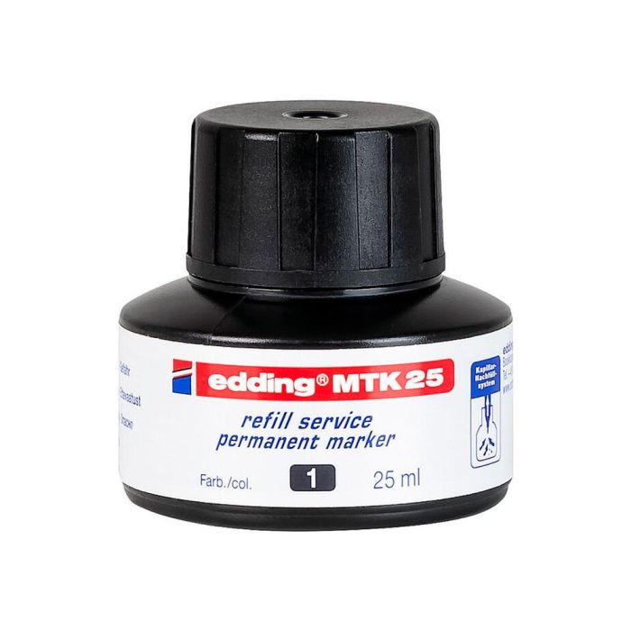 Tinta Rotulador Edding Mtk25 Con Sistema Capilar Color Negro Bote 25 mL 1