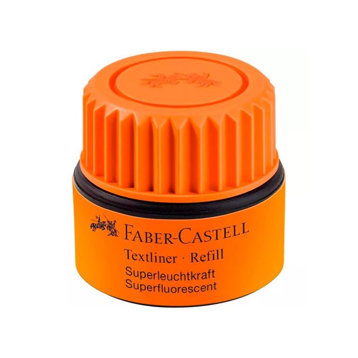 Tinta Rotulador Faber Castell Textliner Fluorescente 1549 Con Sistema Capilar Color Naranja Bote 30 mL 1