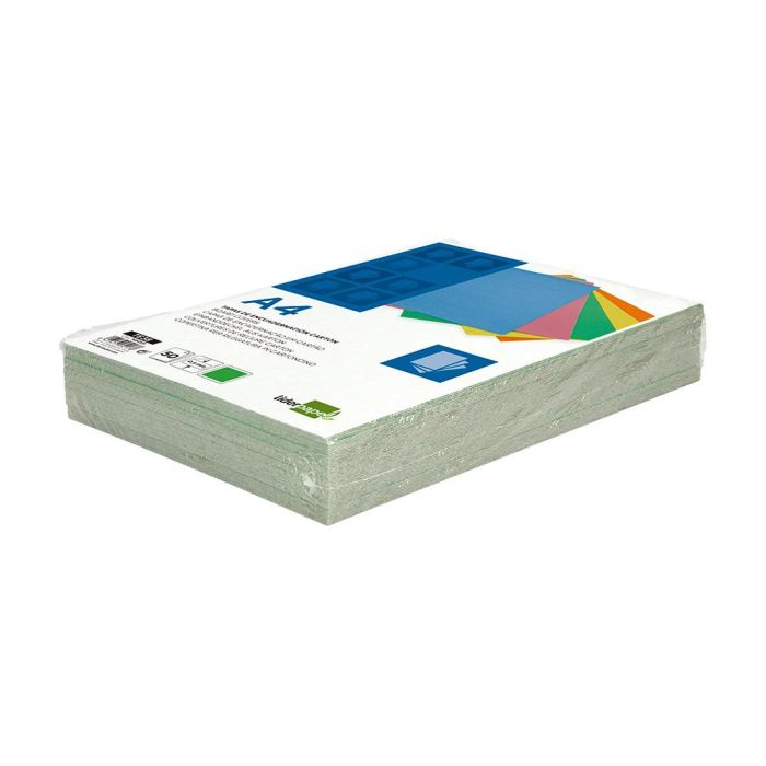 Tapa Encuadernacion Liderpapel Carton A4 0,9 mm Verde Fluor Paquete De 50 Unidades 2