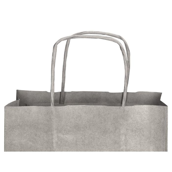 Bolsa Papel Q-Connect Kraft Plata XS Con Asa Retorcida 180x240X80 mm 25 unidades 7