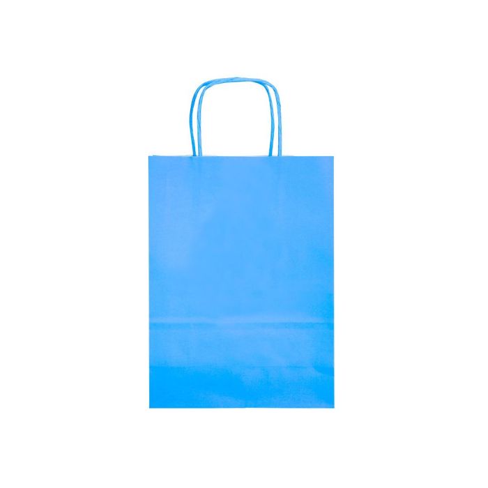 Bolsa Papel Q-Connect Celulosa Celeste XS Con Asa Retorcida 180x240X80 mm 25 unidades 1