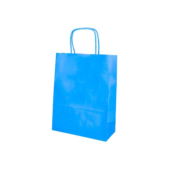 Bolsa Papel Q-Connect Celulosa Celeste XS Con Asa Retorcida 180x240X80 mm 25 unidades 3