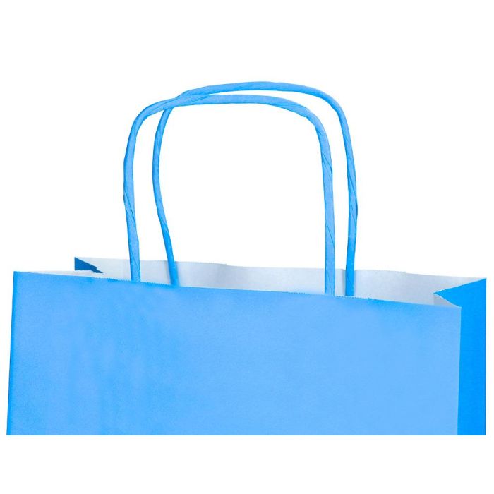 Bolsa Papel Q-Connect Celulosa Celeste XS Con Asa Retorcida 180x240X80 mm 25 unidades 6