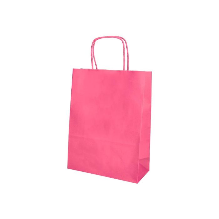 Bolsa Papel Q-Connect Celulosa Rosa XS Con Asa Retorcida 180x240X80 mm 25 unidades 2