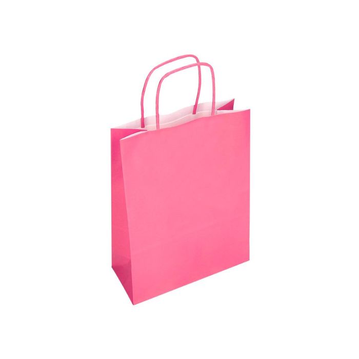 Bolsa Papel Q-Connect Celulosa Rosa XS Con Asa Retorcida 180x240X80 mm 25 unidades 3