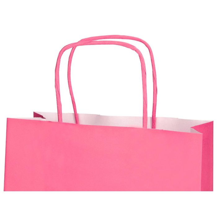 Bolsa Papel Q-Connect Celulosa Rosa XS Con Asa Retorcida 180x240X80 mm 25 unidades 4