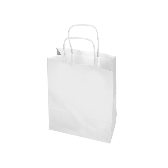 Bolsa Papel Q-Connect Celulosa Blanco S Con Asa Retorcida 240x320X10 mm 25 unidades 6