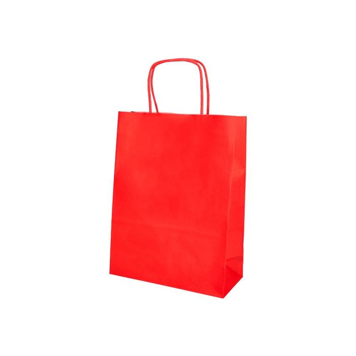 Bolsa Papel Q-Connect Celulosa Rojo S Con Asa Retorcida 240x320X10 mm 25 unidades 1