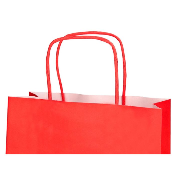 Bolsa Papel Q-Connect Celulosa Rojo S Con Asa Retorcida 240x320X10 mm 25 unidades 2