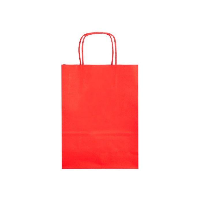 Bolsa Papel Q-Connect Celulosa Rojo M Con Asa Retorcida 270x370X12 mm 25 unidades 1