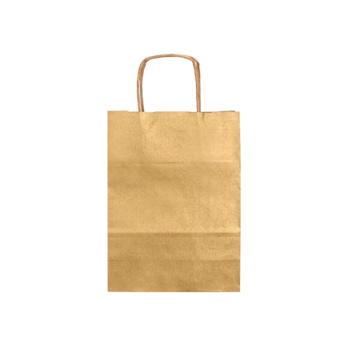 Bolsa Papel Q-Connect Kraft Oro L Con Asa Retorcida 320x400X14 mm 25 unidades 2