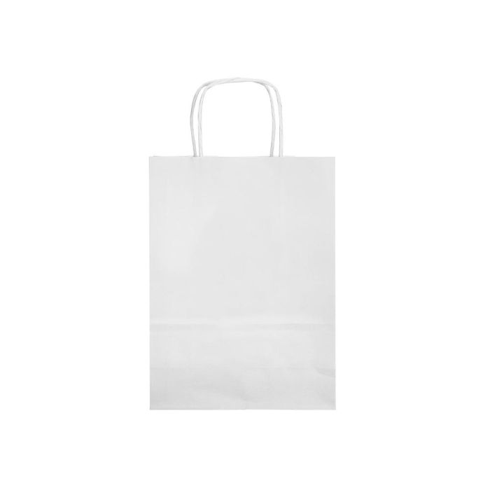 Bolsa Papel Q-Connect Celulosa Blanco L Con Asa Retorcida 320x400X14 mm 25 unidades 1