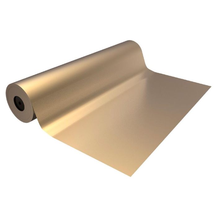 Papel De Regalo Basika Metalizado Oro Bobina Ancho 62 cm Longitud 80 M