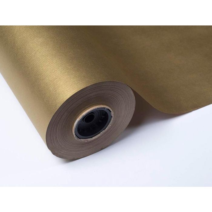 Papel De Regalo Basika Metalizado Oro Bobina Ancho 31 cm Longitud 80 M 1