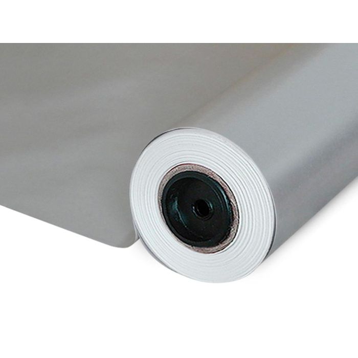 Papel De Regalo Basika Metalizado Plata Bobina Ancho 62 cm Longitud 80 M 1