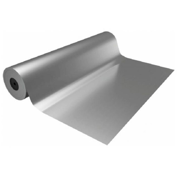 Papel De Regalo Basika Metalizado Plata Bobina Ancho 62 cm Longitud 80 M