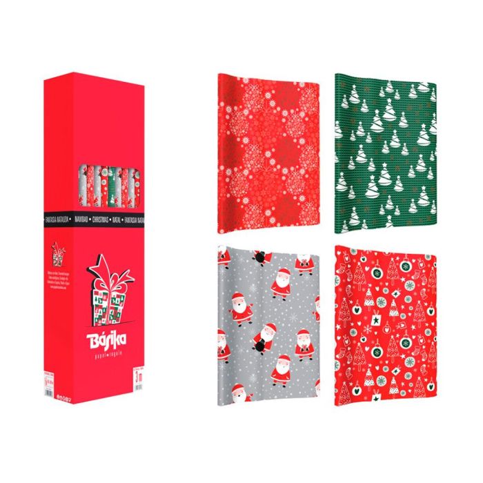 Papel De Regalo Basika Navidad Rollo Ancho 1 Mt Longitud 3 M Modelos Surtidos Gramaje 50 gr 40 unidades 5