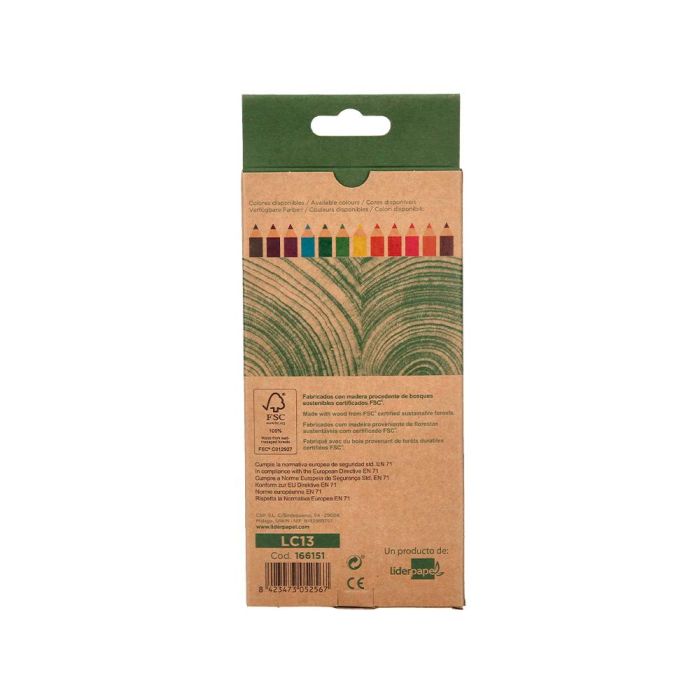 Lapices De Colores Liderpapel Ecouse Caja De 12 Unidades Colores Surtidos Con Certificado Fsc 1